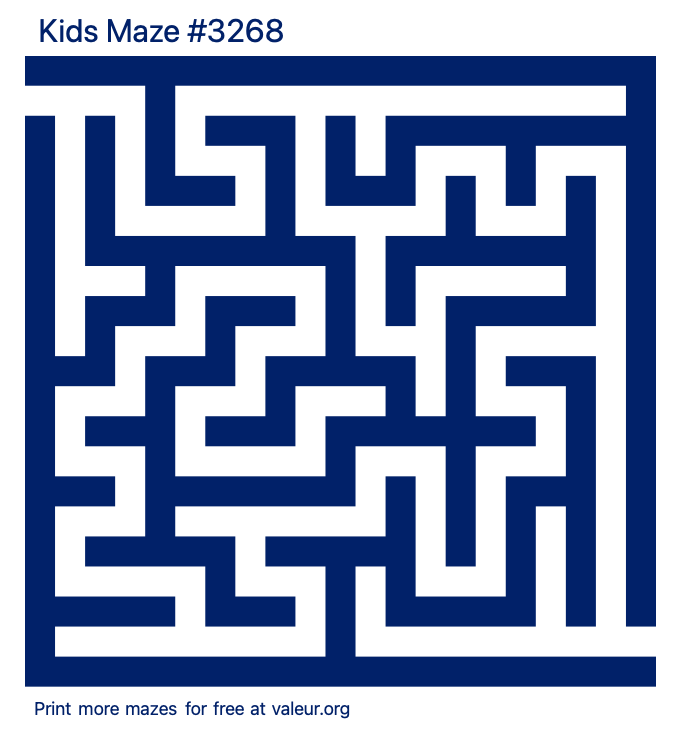 Free Printable Kids Maze number 3268