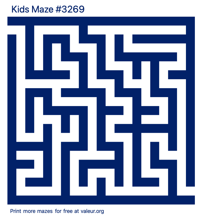 Free Printable Kids Maze number 3269