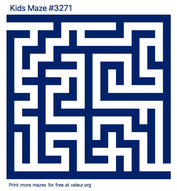 Free Printable Kids Maze number 3271