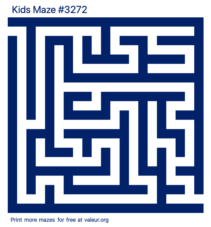 Free Printable Kids Maze number 3272