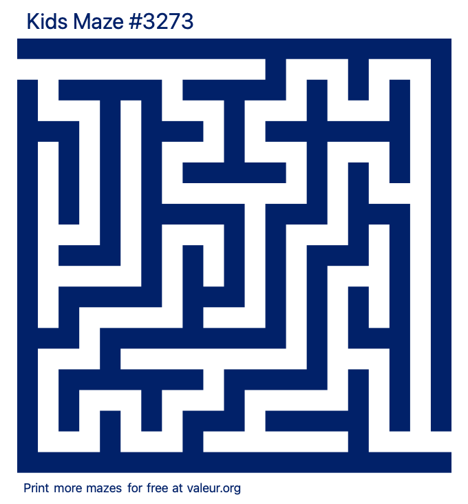 Free Printable Kids Maze number 3273