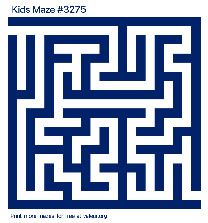 Free Printable Kids Maze number 3275