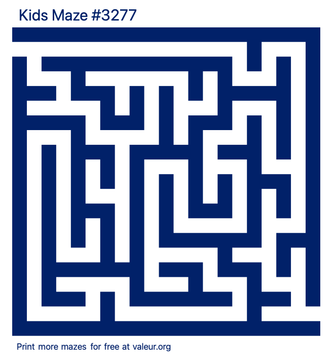 Free Printable Kids Maze number 3277