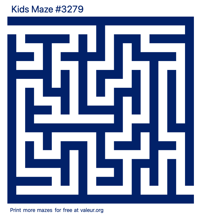 Free Printable Kids Maze number 3279