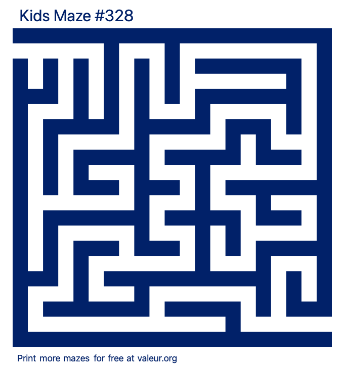 Free Printable Kids Maze number 328