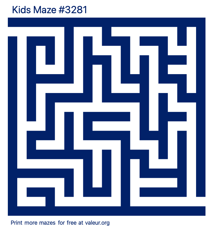 Free Printable Kids Maze number 3281
