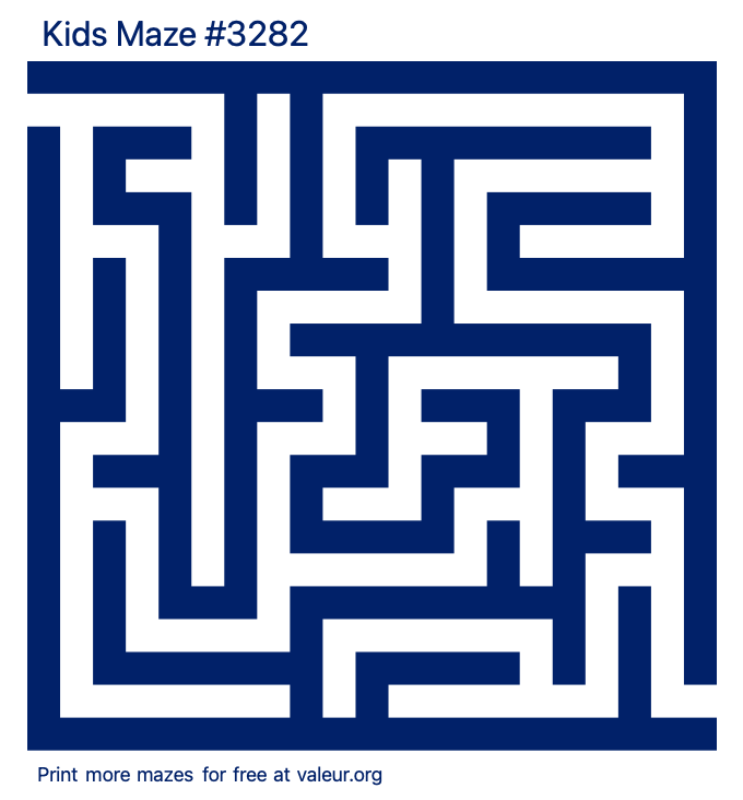 Free Printable Kids Maze number 3282