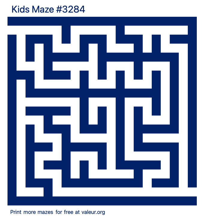 Free Printable Kids Maze number 3284