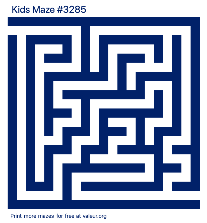 Free Printable Kids Maze number 3285