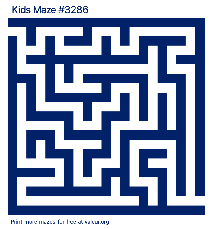 Free Printable Kids Maze number 3286