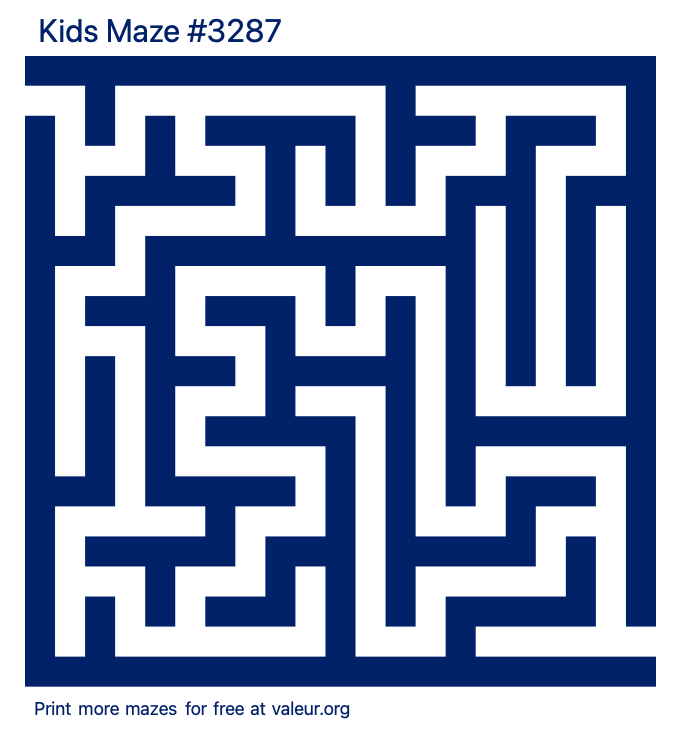 Free Printable Kids Maze number 3287