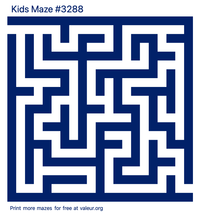 Free Printable Kids Maze number 3288