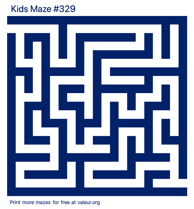 Free Printable Kids Maze number 329