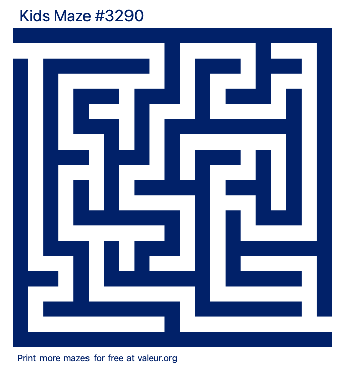 Free Printable Kids Maze number 3290