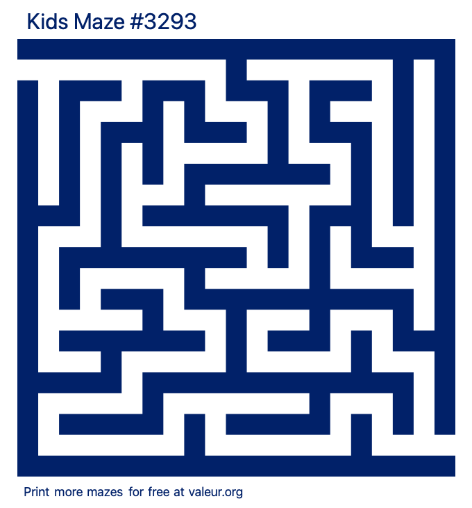 Free Printable Kids Maze number 3293