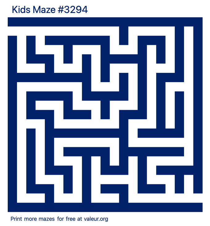 Free Printable Kids Maze number 3294