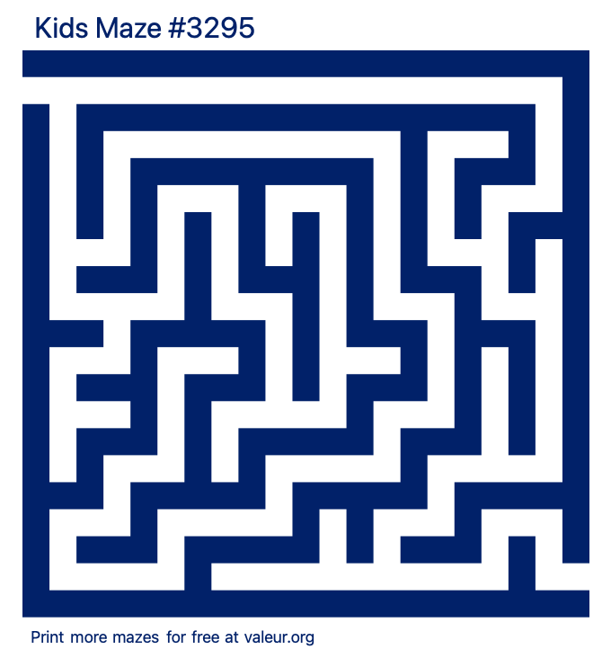 Free Printable Kids Maze number 3295
