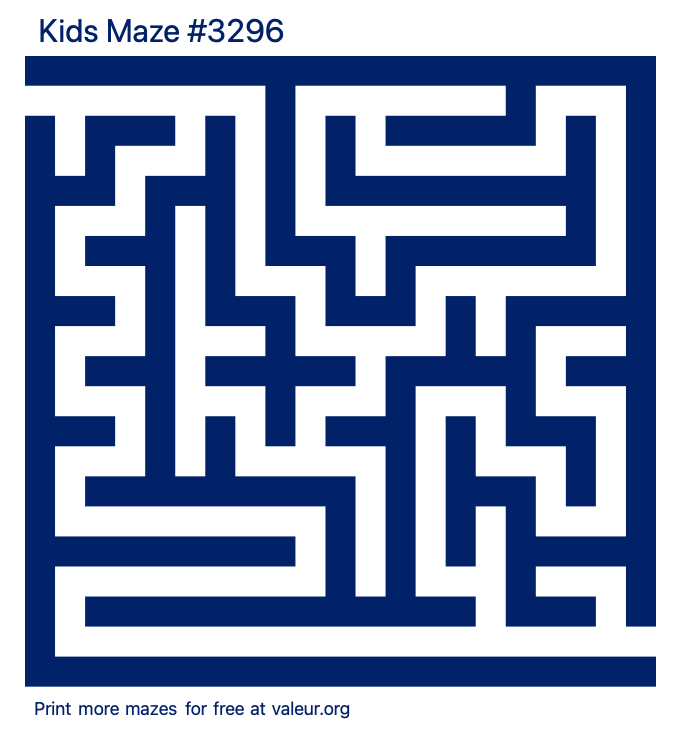 Free Printable Kids Maze number 3296
