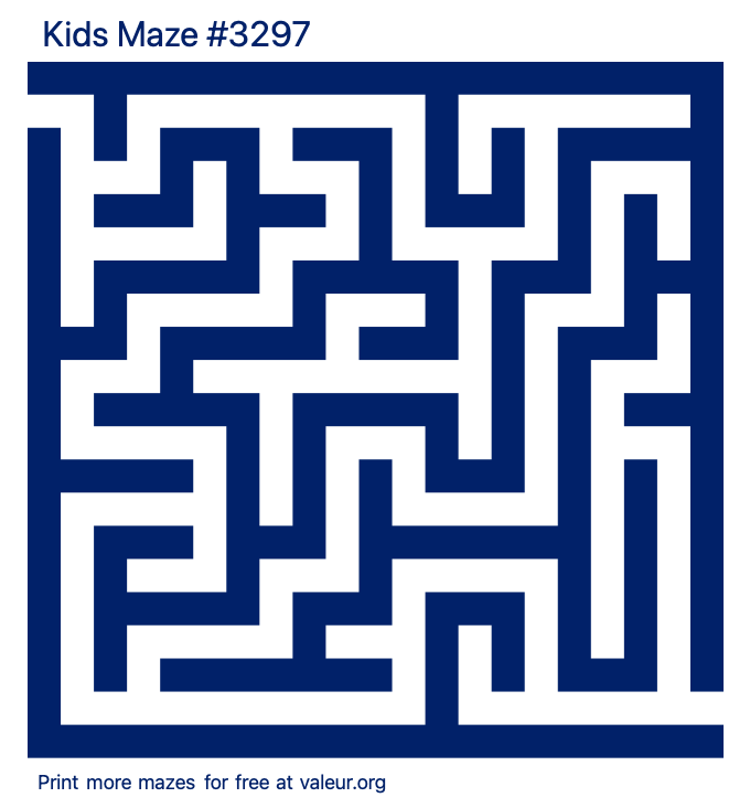Free Printable Kids Maze number 3297