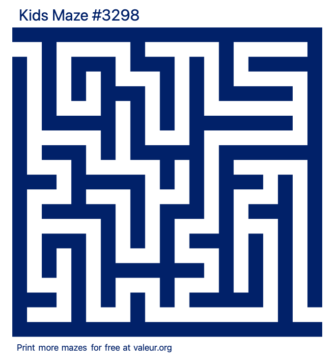 Free Printable Kids Maze number 3298