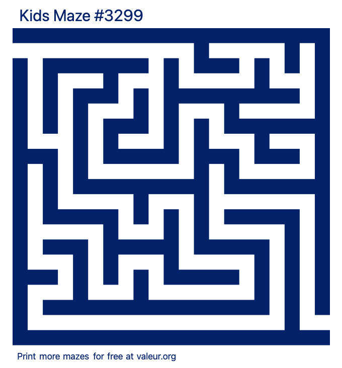 Free Printable Kids Maze number 3299