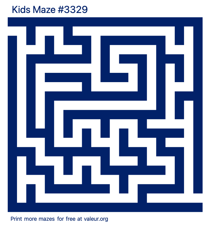 Free Printable Kids Maze number 3329