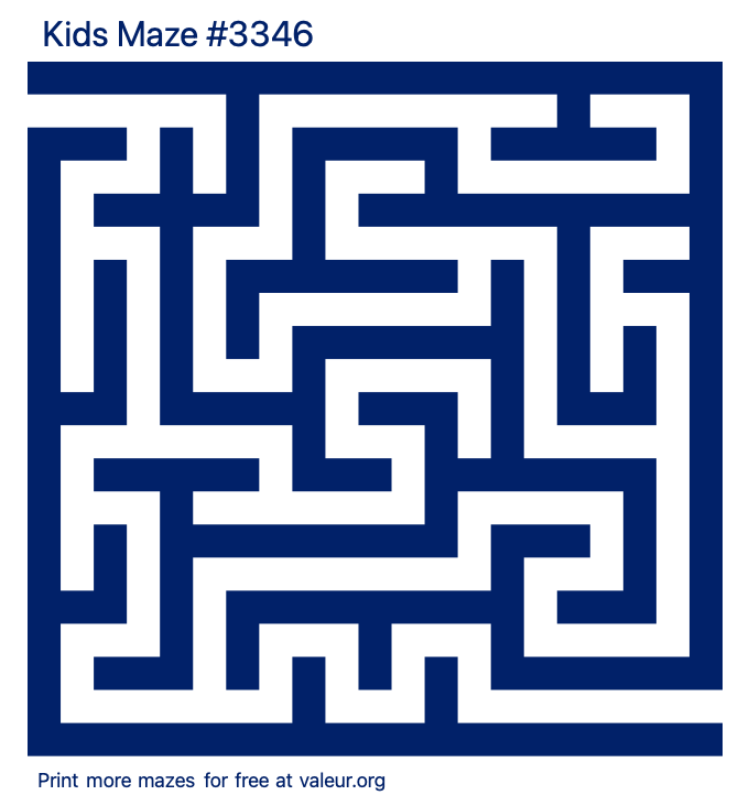 Free Printable Kids Maze number 3346