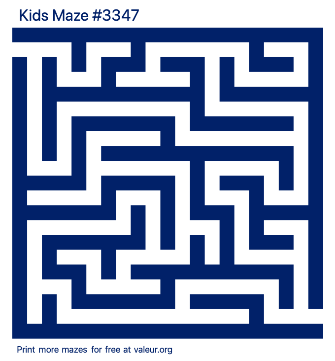Free Printable Kids Maze number 3347