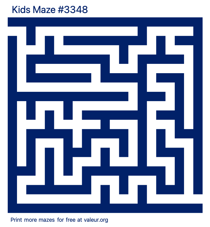 Free Printable Kids Maze number 3348