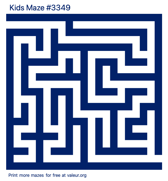 Free Printable Kids Maze number 3349