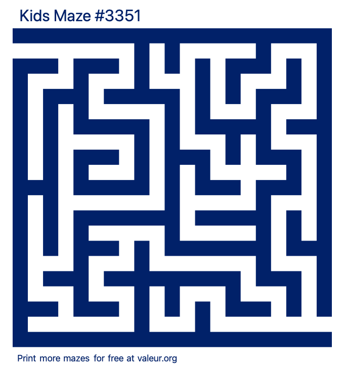 Free Printable Kids Maze number 3351
