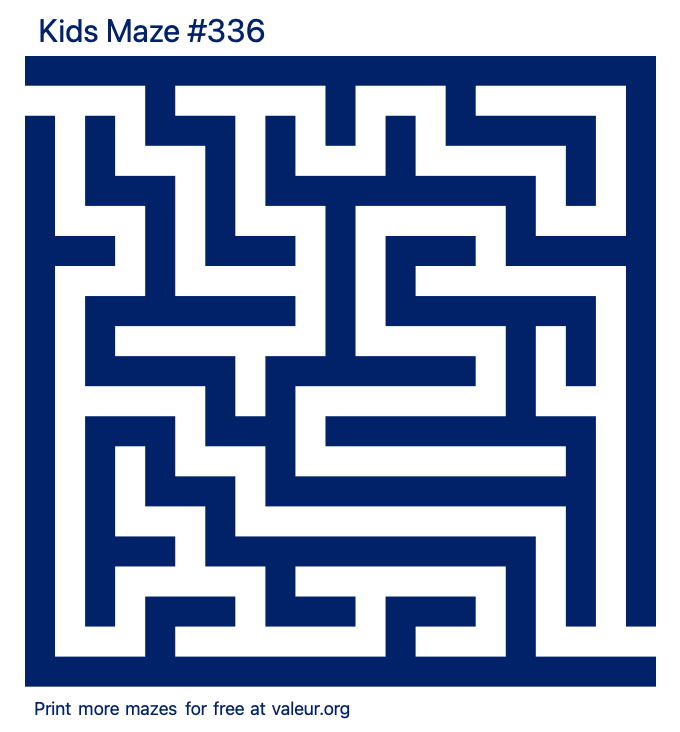 Free Printable Kids Maze number 336