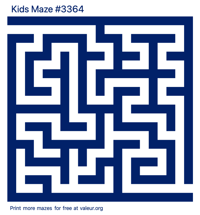 Free Printable Kids Maze number 3364