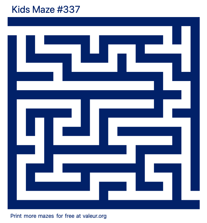 Free Printable Kids Maze number 337