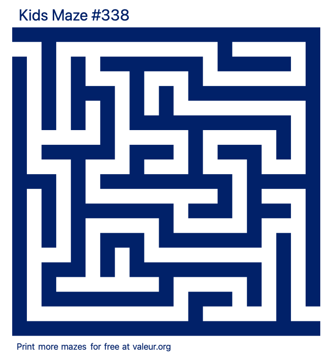 Free Printable Kids Maze number 338