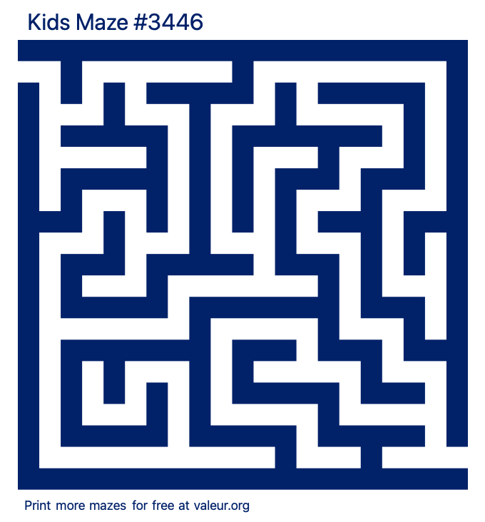 Free Printable Kids Maze number 3446