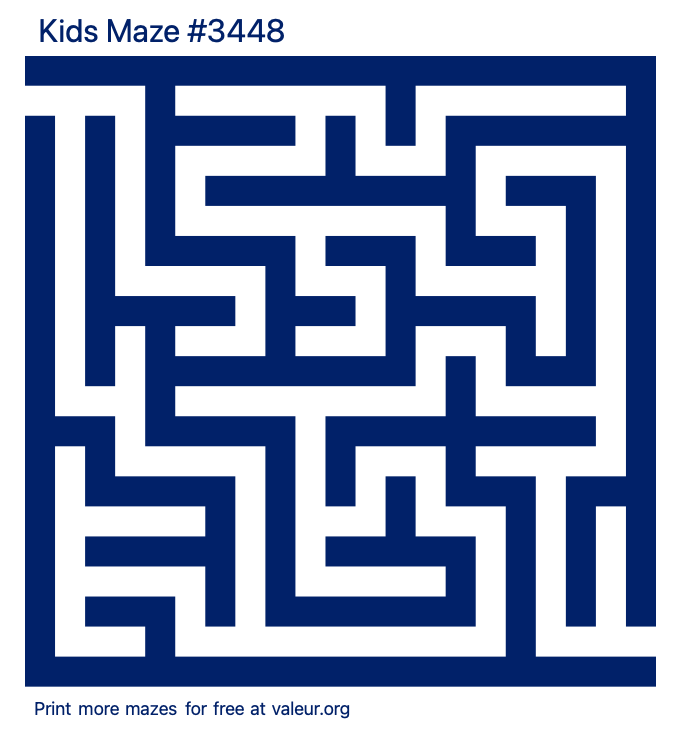 Free Printable Kids Maze number 3448