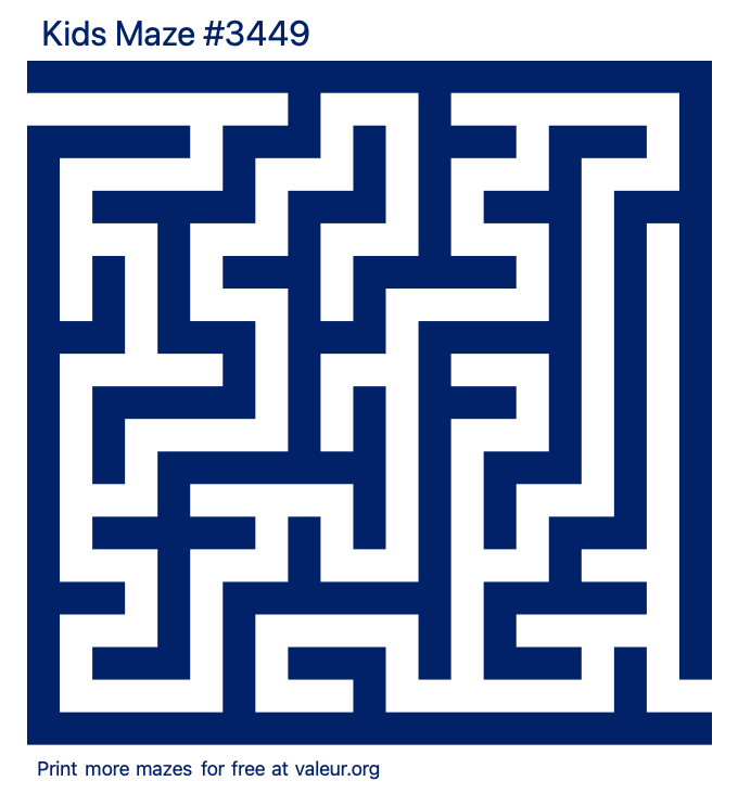 Free Printable Kids Maze number 3449