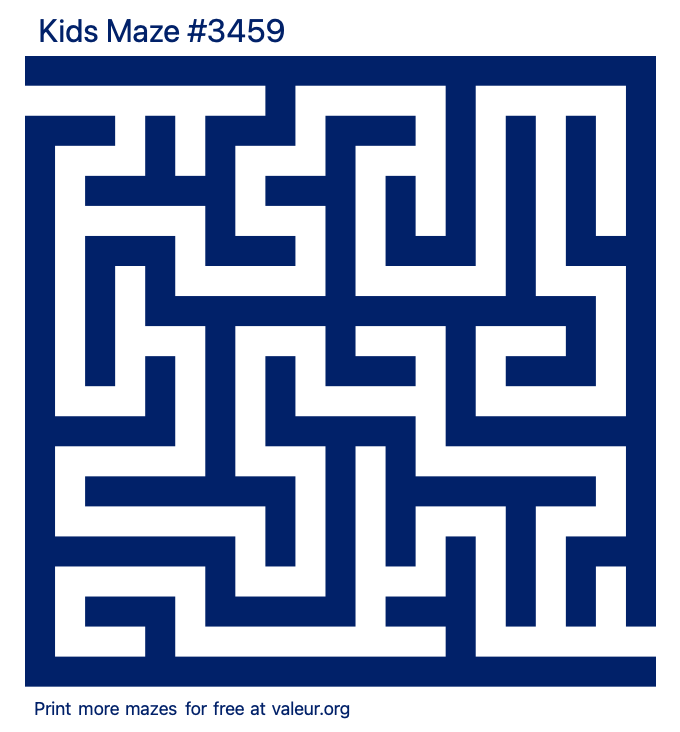 Free Printable Kids Maze number 3459