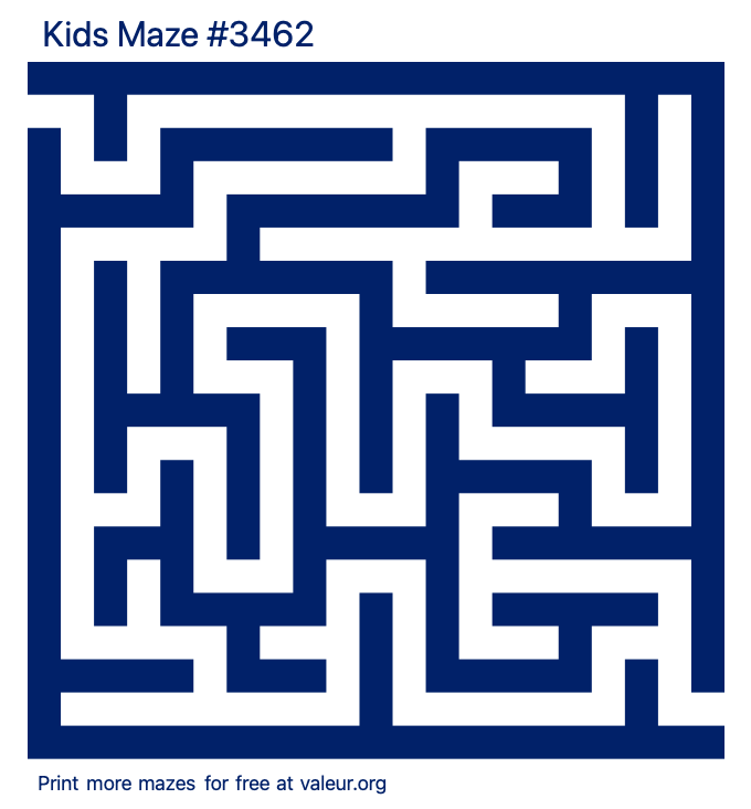 Free Printable Kids Maze number 3462