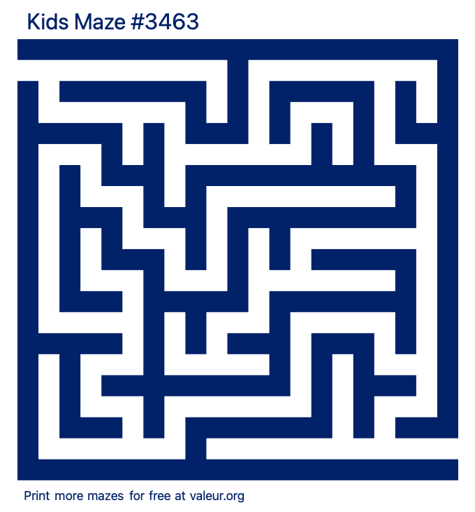 Free Printable Kids Maze number 3463
