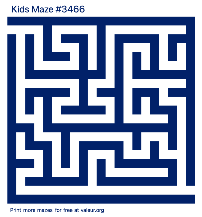 Free Printable Kids Maze number 3466