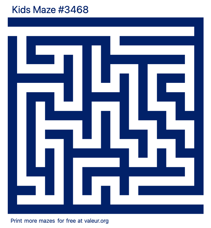 Free Printable Kids Maze number 3468