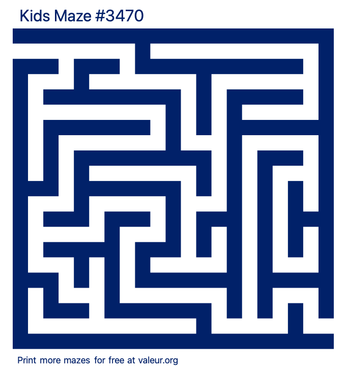 Free Printable Kids Maze number 3470