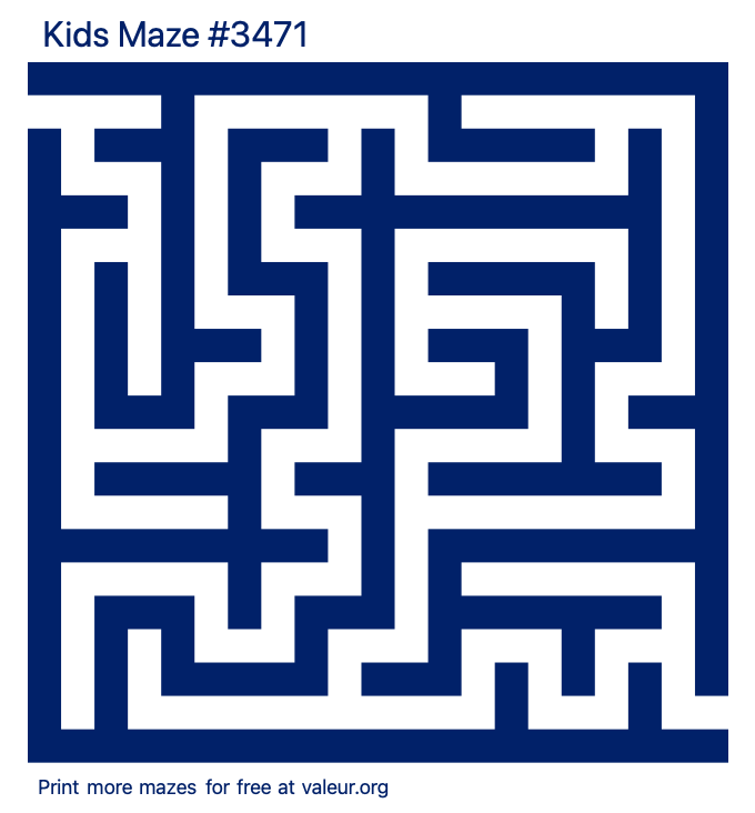 Free Printable Kids Maze number 3471