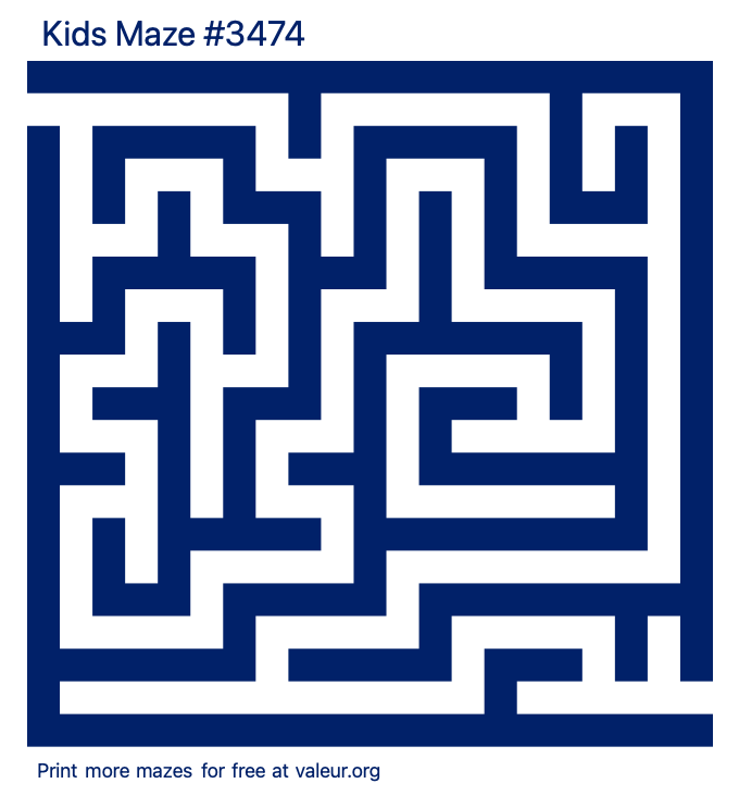 Free Printable Kids Maze number 3474