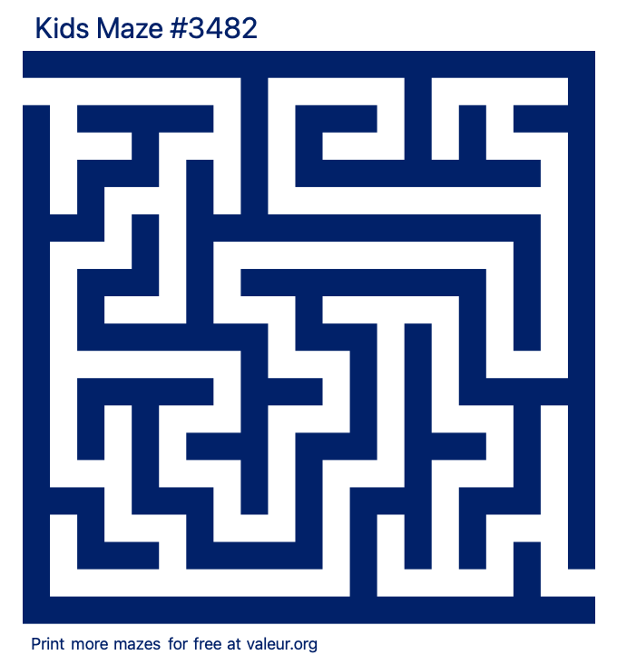 Free Printable Kids Maze number 3482