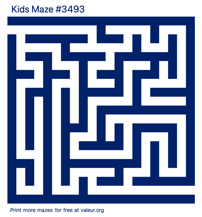Free Printable Kids Maze number 3493