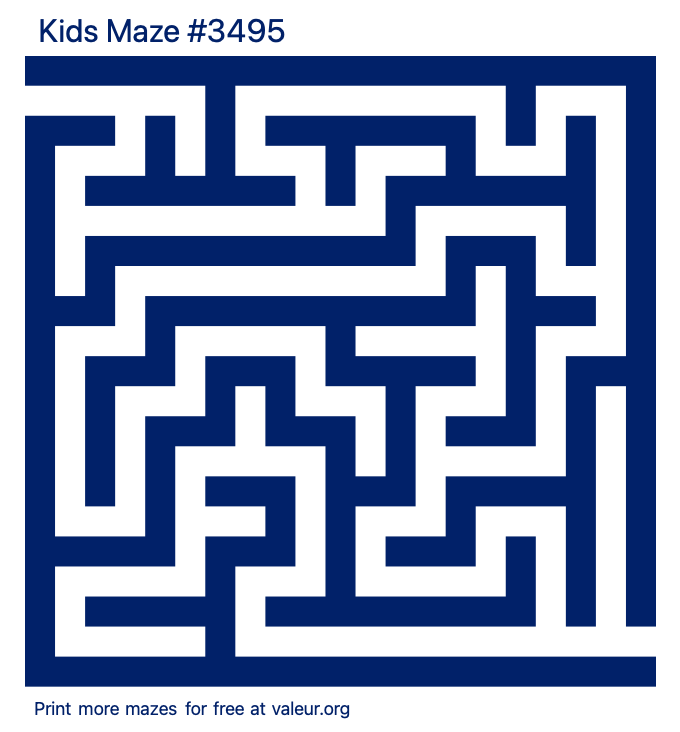 Free Printable Kids Maze number 3495