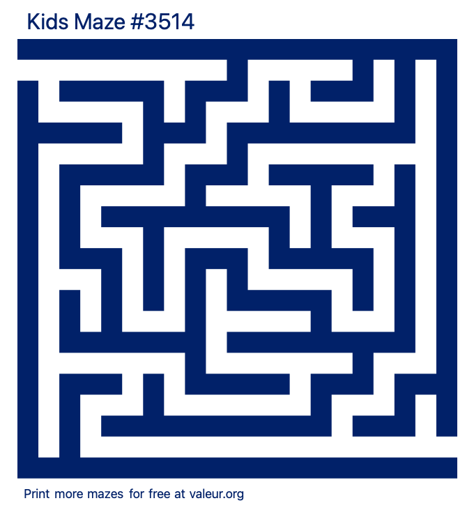Free Printable Kids Maze number 3514